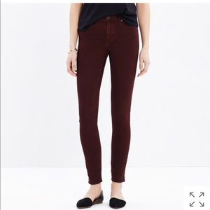 NWT Madewell high rise skinny sateen size 26